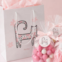 Fête parfaite pour chat rose moderne et fantaisist