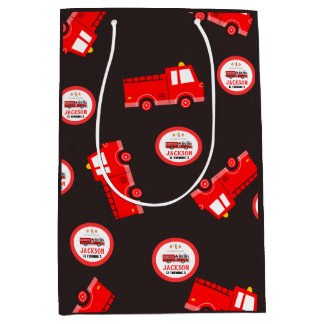 Sac Cadeau Moyen Feu camion Anniversaire
