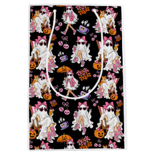 Sac Cadeau Moyen Fille fantôme rose Halloween Mignonne Épouvantable