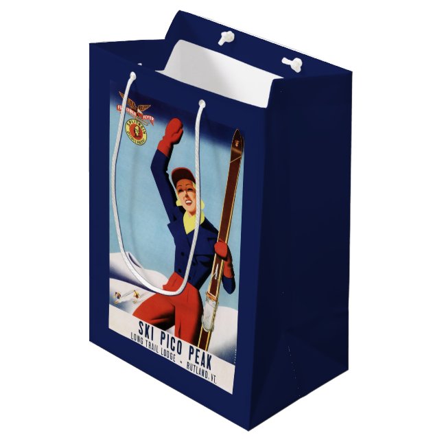 Sac Cadeau Moyen Fille flexible de ski de Pin- d'insecte (Devant Angle)