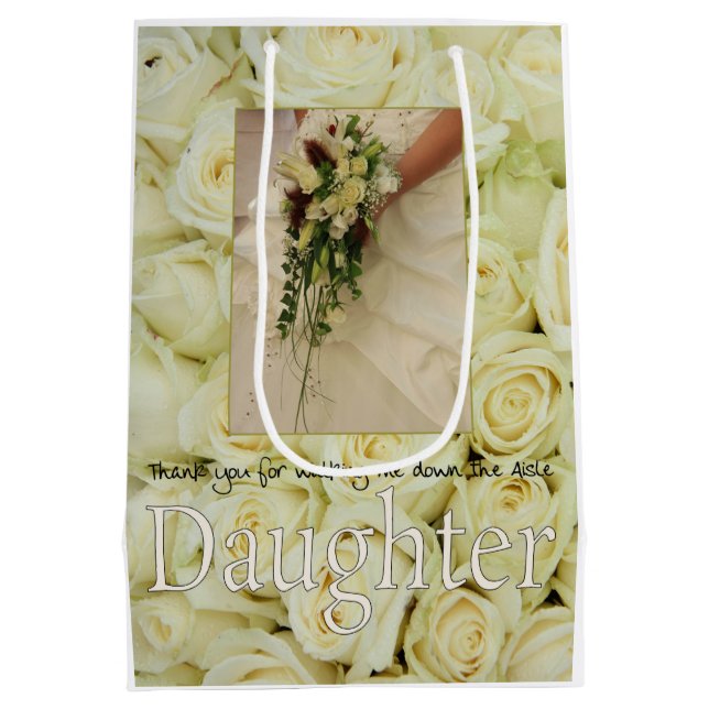 Sac Cadeau Moyen Fille Merci de me faire descendre Aisle (Dos)