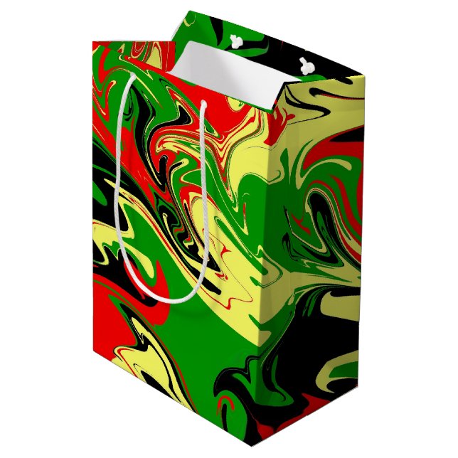 Sac Cadeau Moyen Fissures afrocentriques (Dos Angle)