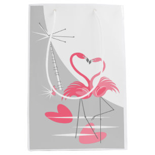 Sac Cadeau Moyen Flamant rose Love Grand Moon moyen