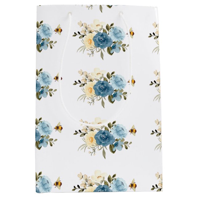 Sac Cadeau Moyen Fleur d'abeille de miel (Devant)