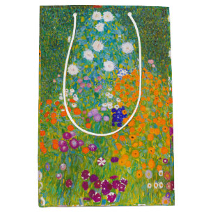 Sac Cadeau Moyen Fleurs de jardin de campagne vintage par Gustav Kl