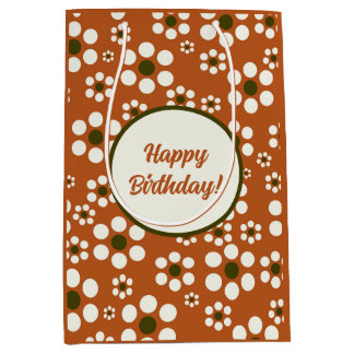 Sac Cadeau Moyen Fleurs florales en terre cuite mexicaine