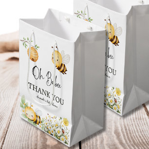 Sac Cadeau Moyen Fleurs Rustiques Oh Babee Honey Bee Baby Shower