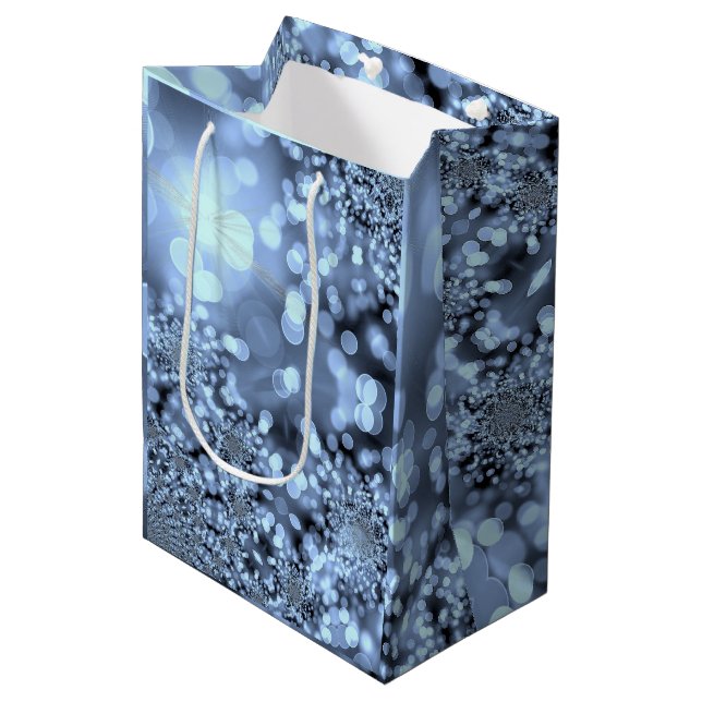 Sac Cadeau Moyen Flocon de neige Silvery Blue (Devant Angle)