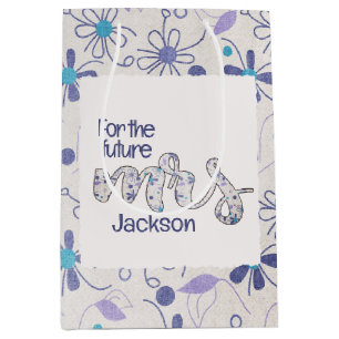 Sac Cadeau Moyen Floral Mme Fête des mariées