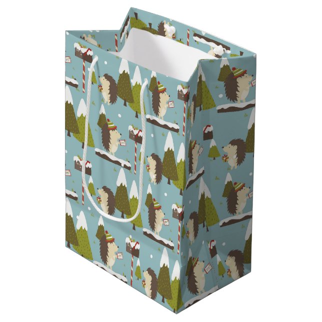 Sac Cadeau Moyen Forêt de bois mite (Devant Angle)