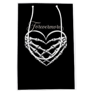 Sac Cadeau Moyen Forevermore Squelette Mains Coeur Romance gothique