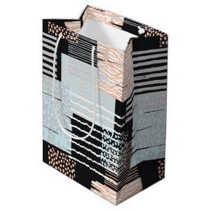 Sac Cadeau Moyen Formes et bandes géométriques