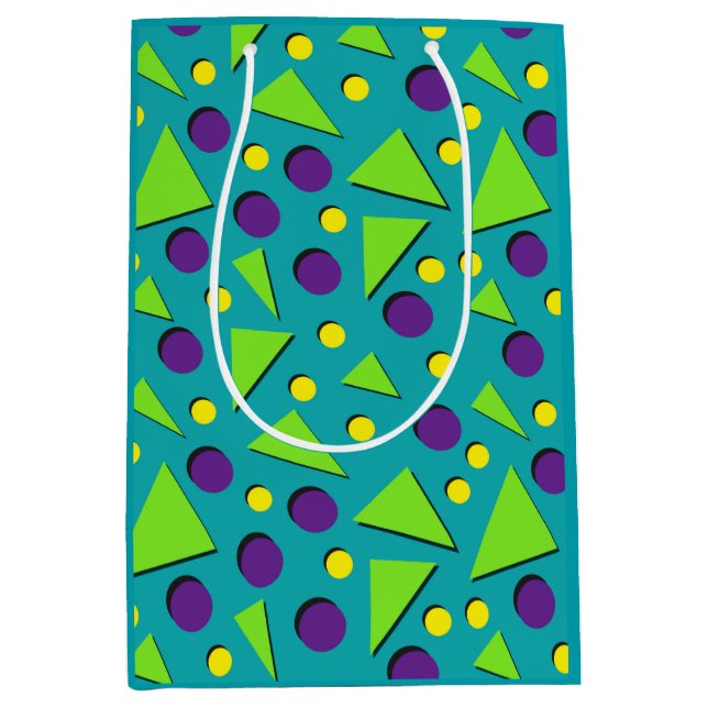 Sac Cadeau Moyen Formes Lumineuses Et Vivides (Devant)