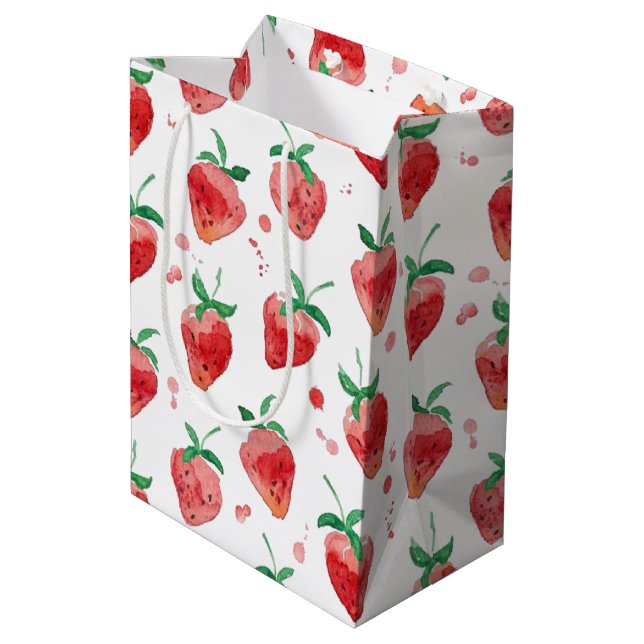 Sac Cadeau Moyen Fraise (Dos Angle)
