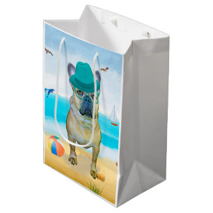 Sac Cadeau Moyen French Bulldog sur la plage