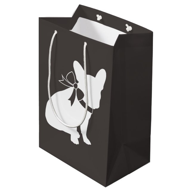 Sac Cadeau Moyen French Bulldog Theme Party - Baby shower neutre (Dos Angle)