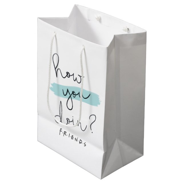 Sac Cadeau Moyen FRIENDS™ | Comment Faites-Vous ? (Devant Angle)