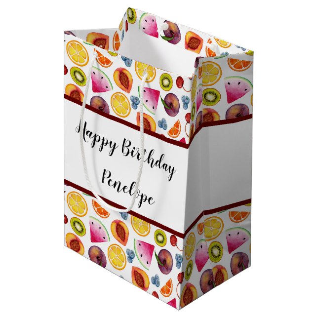 Sac Cadeau Moyen Fruité (Devant Angle)