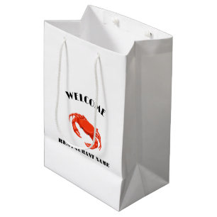 Sac Cadeau Moyen Fruits de mer modernes accueil Crabe rouge personn