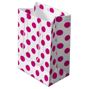 Sac Cadeau Moyen Fuchsia polka