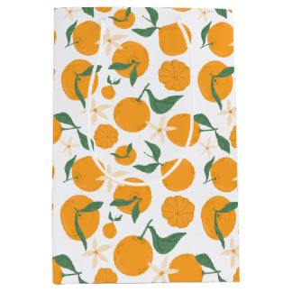 Sac Cadeau Moyen Fun Cutie Clementine Tangerine Mandarin Orange