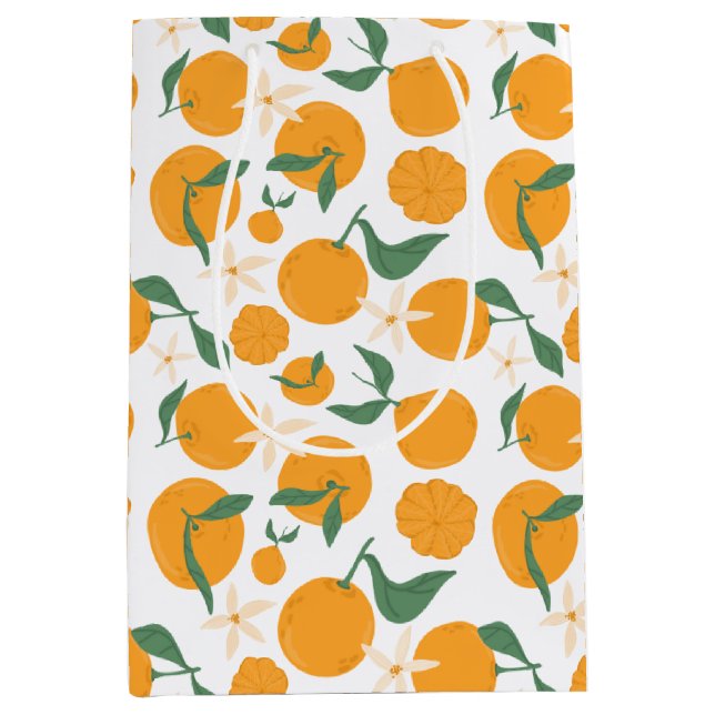 Sac Cadeau Moyen Fun Cutie Clementine Tangerine Mandarin Orange (Devant)