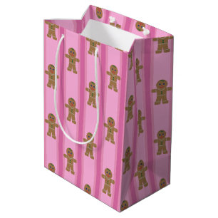 Sac Cadeau Moyen Fun et fantaisie Pain d'épices rose Homme