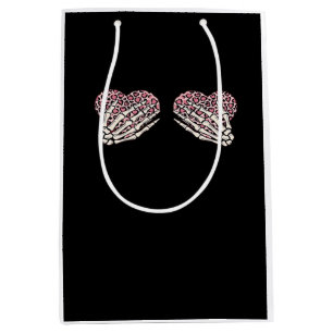 Sac Cadeau Moyen Funny Valentines Jour Squelette Mains Coeurs Fille