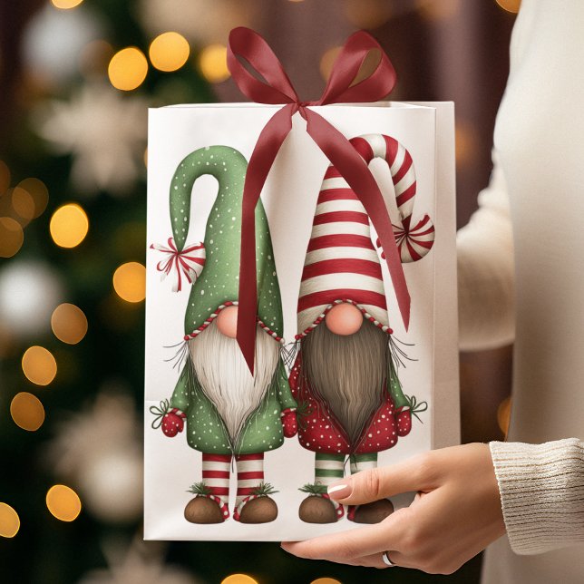 Sac Cadeau Moyen Funny Whimsical Gnomes | Gift Bag (Créateur téléchargé)