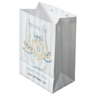 Sac Cadeau Moyen Garçon Anniversaire Premier Anniversaire Cheval à