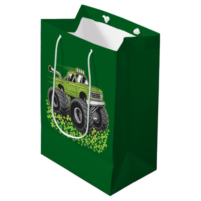 Sac Cadeau Moyen Garçons Jour de la Saint Patrick Toddler Lucky Mon (Devant Angle)