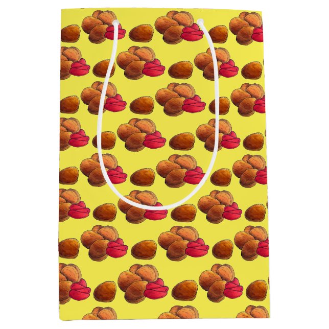 Sac Cadeau Moyen Gâteaux de poulet avec Ketchup Junk Food Foody (Devant)