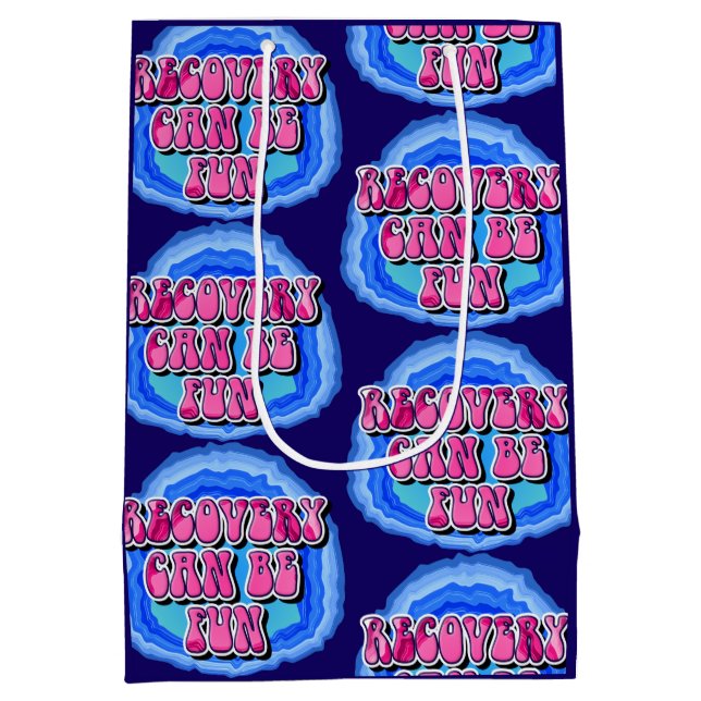 Sac Cadeau Moyen Géode de récupération 12 Étape AA Slogan de récupé (Dos)