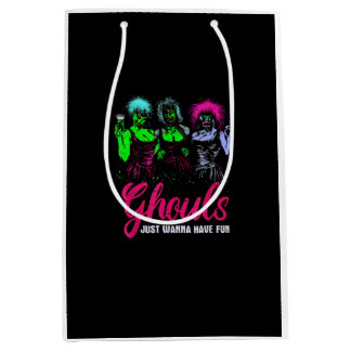Sac Cadeau Moyen Ghouls veut juste s'amuser - Drôle Hallowe Vintage