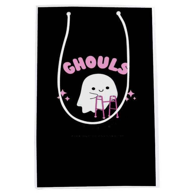 Sac Cadeau Moyen Ghouls veut juste s'amuser Funny & Sloth (Devant)