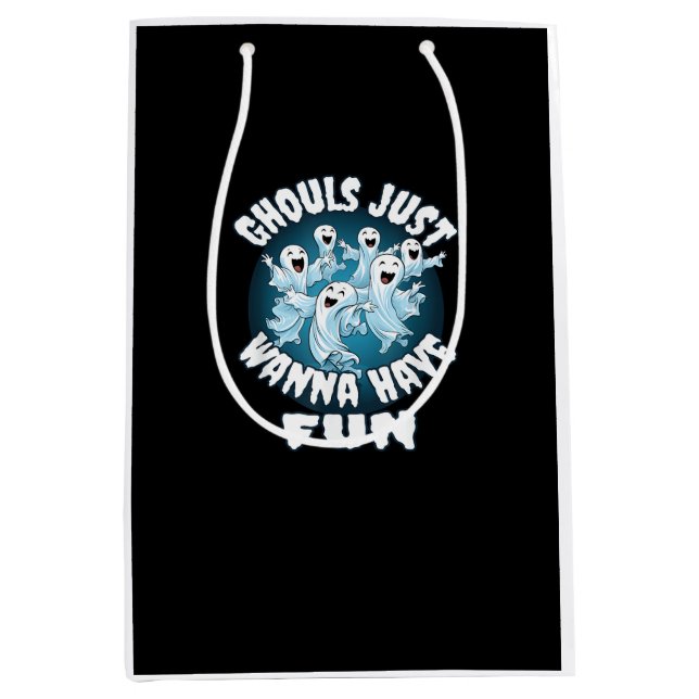 Sac Cadeau Moyen Ghouls veut juste s'amuser Sloth Halloween (Devant)