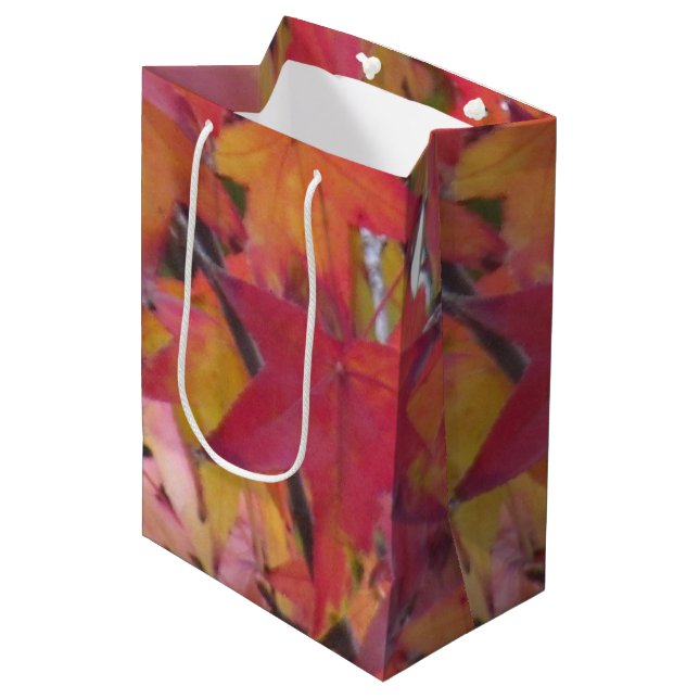 Sac Cadeau Moyen Gift Bag - Fall Leaves (Devant Angle)