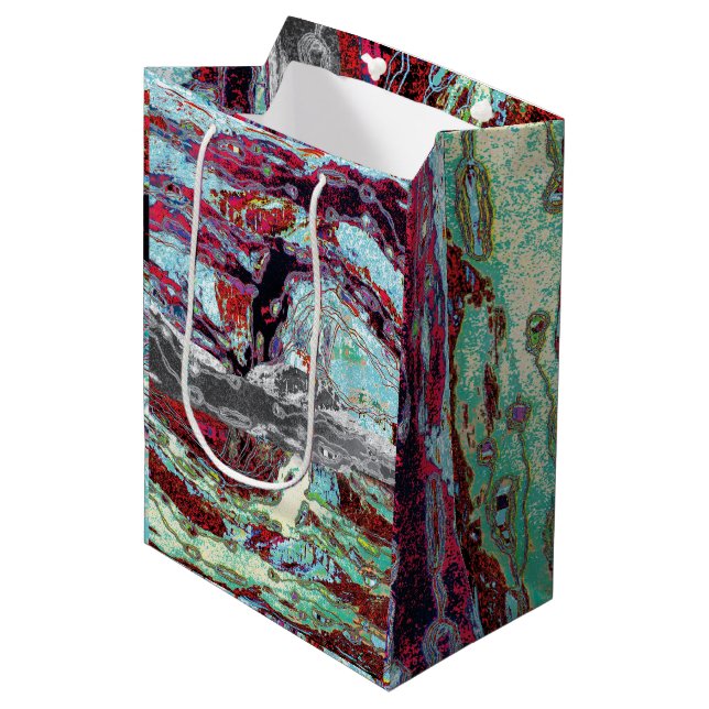 Sac Cadeau Moyen Gift Bag – Strata Pulse (Devant Angle)