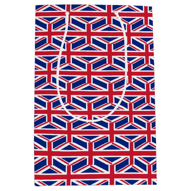 Sac Cadeau Moyen Gift Bag with United Kingdom flag (Devant)