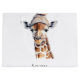 Giraffe en casquette d'hiver personnalisable