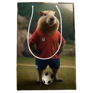 Sac Cadeau Moyen "Goal-Scoring Capybara : The Ultimate Soccer Star