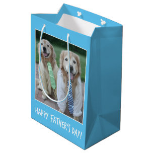 Sac Cadeau Moyen Golden retriever dans la fête des pères de chemi