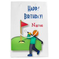 Golf Emoji Joyeux Anniversaire blanc