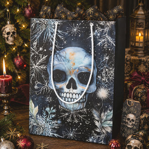 Sac Cadeau Moyen Gothic Christmas Crâne Creepmas