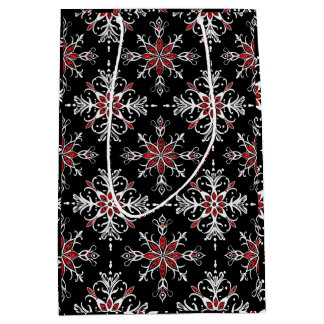 Sac Cadeau Moyen Gothic Spooky Christmas snowflakes