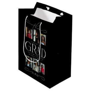 Sac Cadeau Moyen Grad & Now Grad Photo Collage Grad Graduation