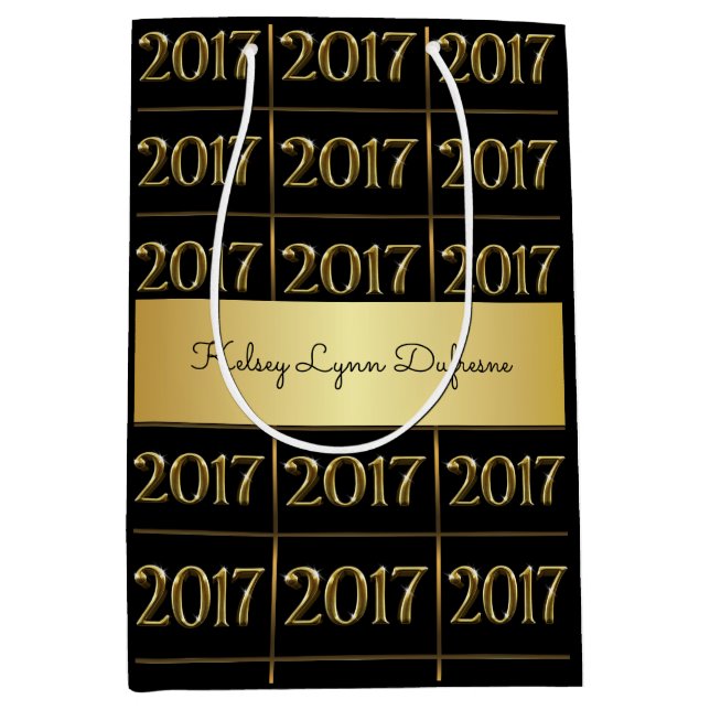 Sac Cadeau Moyen Graduation personnalisée 2017 (Devant)