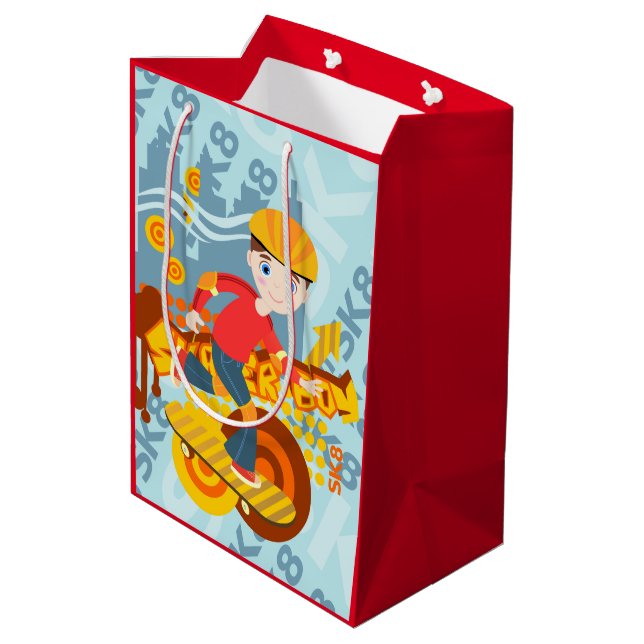 Sac Cadeau Moyen Graffiti skboard enfant fête d'anniversaire (Dos Angle)
