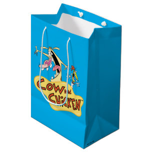 Sac Cadeau Moyen Graphique du logo de la vache et du poulet