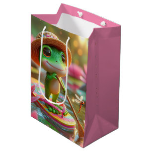 Sac Cadeau Moyen Grenouille d'anniversaire pagaie un tonneau